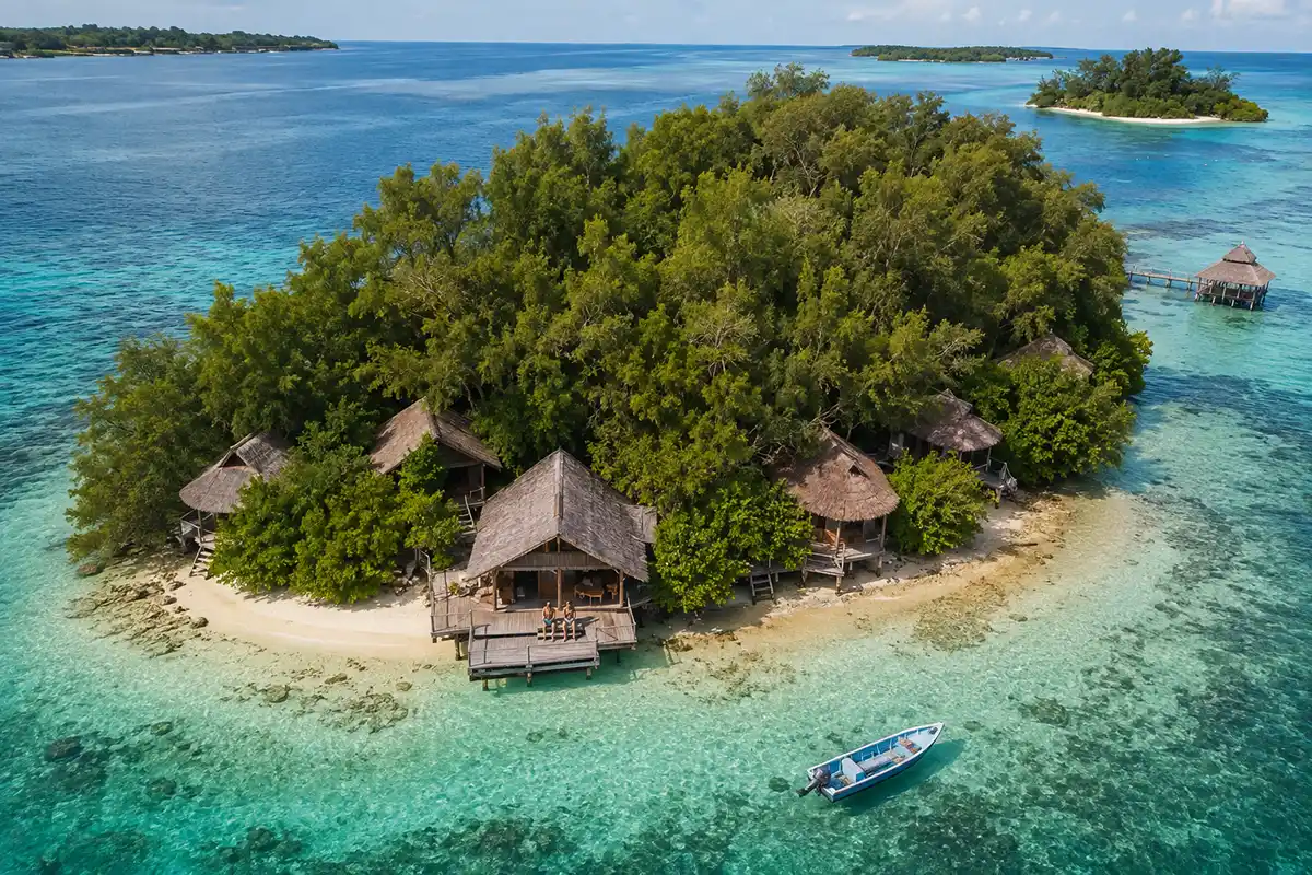 cottage dekat pantai Pulau Seribu