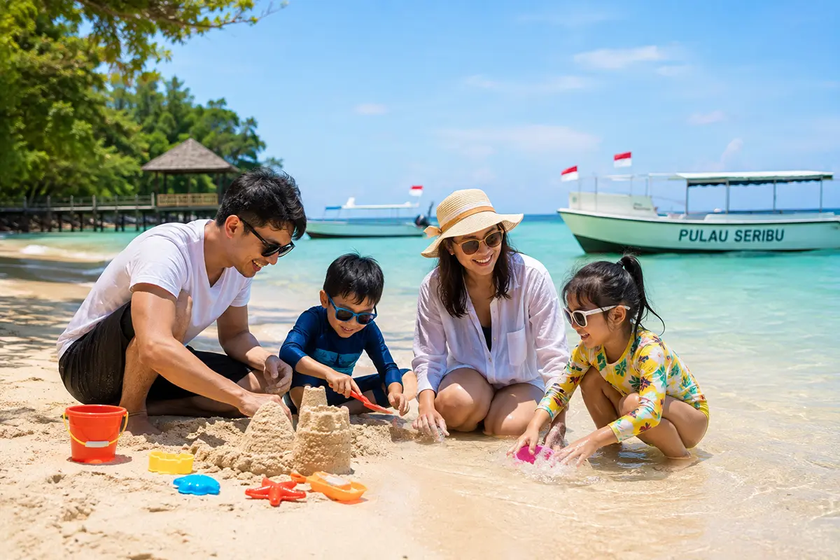 One Day Trip vs Menginap Pulau Seribu, Pilih Mana? 7 keluarga liburan di Pulau Seribu