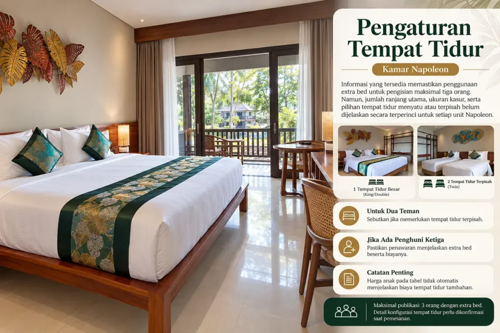 Kamar Napoleon Pulau Sepa: 7 Hal Penting dan Cocok untuk Siapa? 9 Pengaturan Tempat Tidur Kamar Napoleon pulau sepa