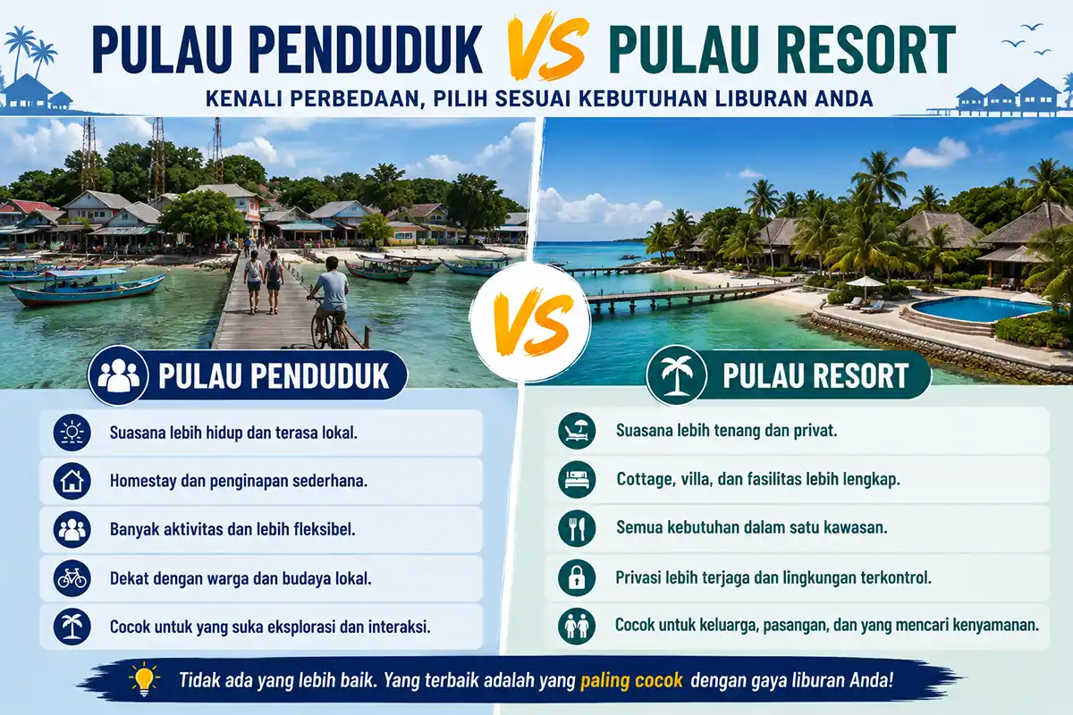 Pulau Penduduk vs Pulau Resort mengenali perbedaan