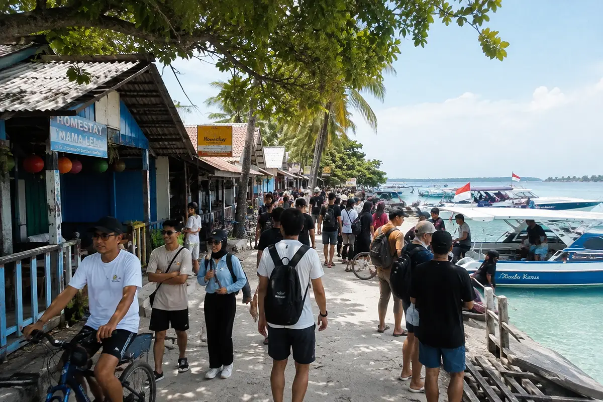 pulau penduduk untuk rombongan