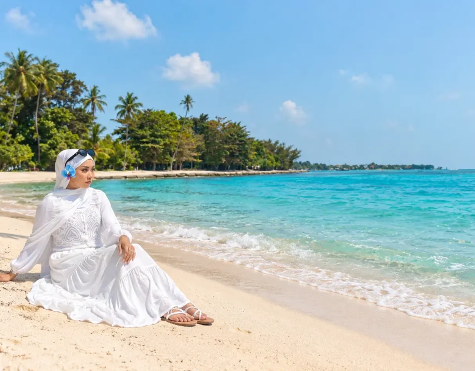 Liburan Pulau Seribu Saat Long Weekend: 7 Tips Merencanakan Perjalanan 9 Wisatawan bersantai di pantai Pulau Seribu saat long weekend