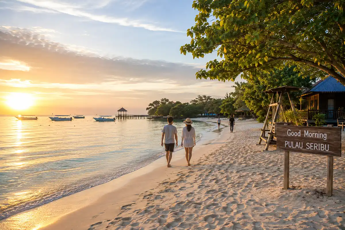 One Day Trip vs Menginap Pulau Seribu, Pilih Mana? 9 suasana pagi setelah menginap di Pulau Seribu