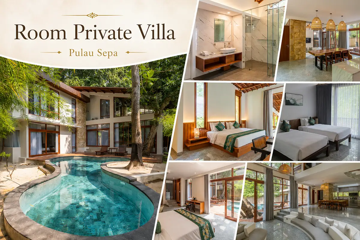 Private Villa 3 Kamar Pulau Sepa Resort